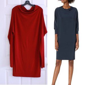 Norma Kamali Long Sleeve Dress in Red and Black